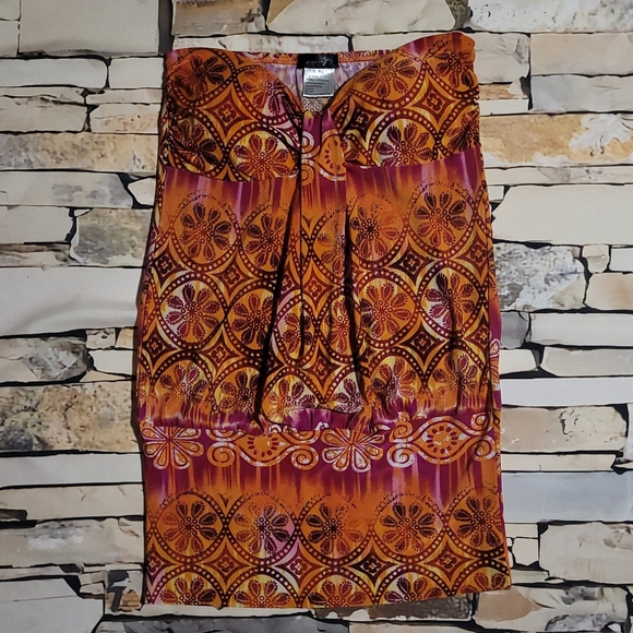 S | Strapless Ruched/Padded Boho Top - Picture 1 of 5